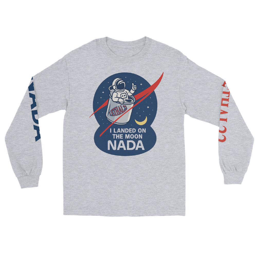 “I Landed On The Moon – NADA” Collector’s Series 🚀 - Long Sleeve Shirt - Image 4