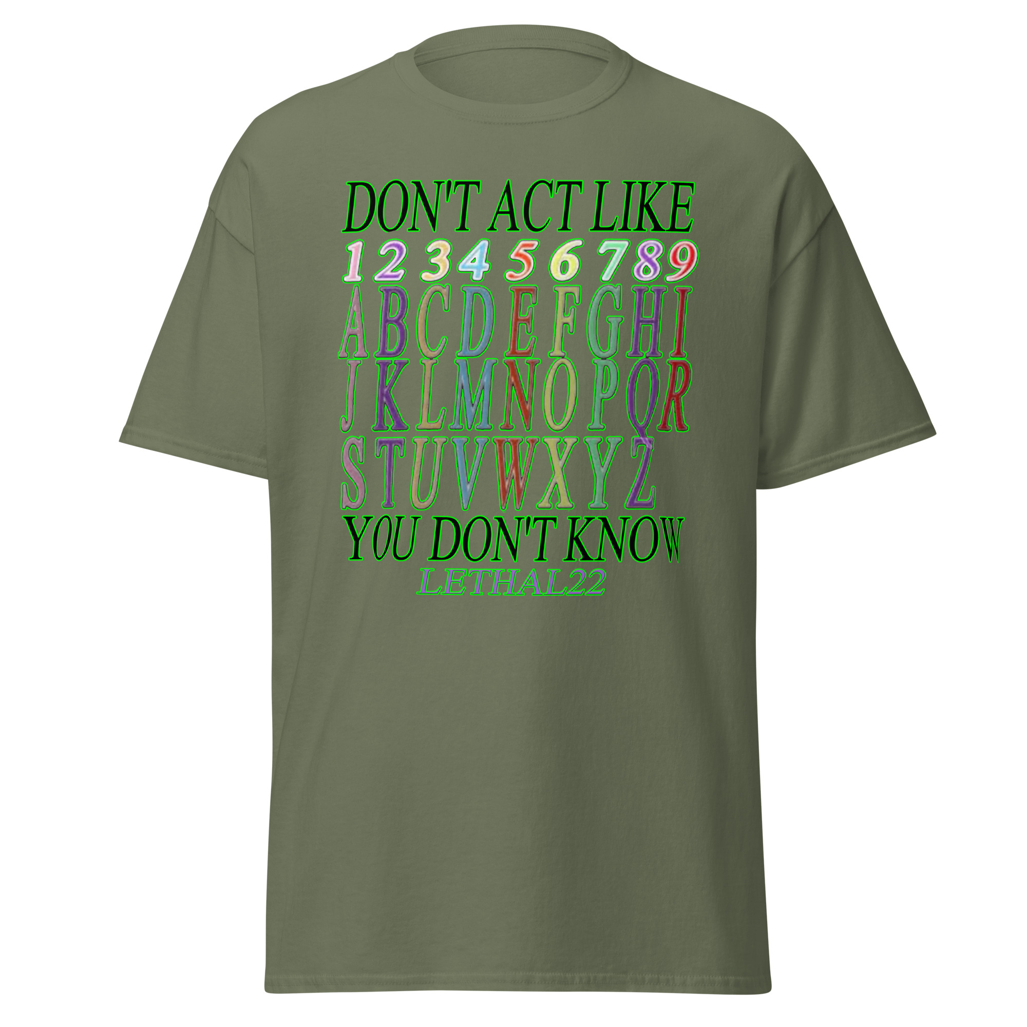 “DON’T ACT LIKE YOU DON’T KNOW” – Pythagorean Numbers - Unisex classic tee - Image 3