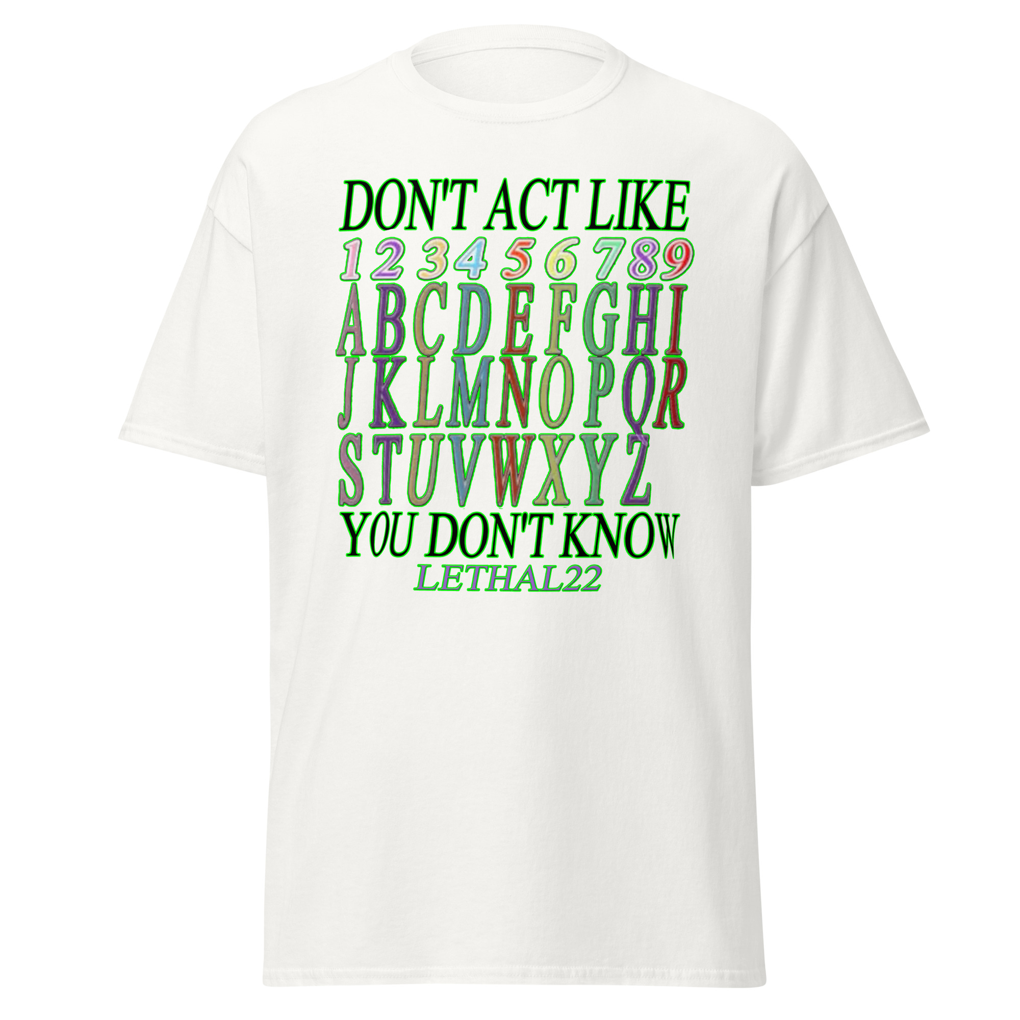 “DON’T ACT LIKE YOU DON’T KNOW” – Pythagorean Numbers - Unisex classic tee - Image 2
