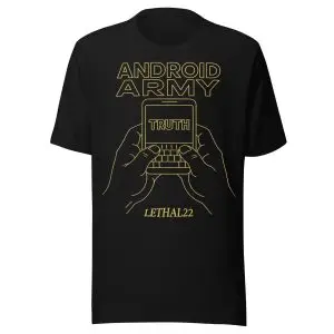 Android Army – “TRUTH” Phone Design (LETHAL22 Truth Threads Collection) Unisex t-shirt