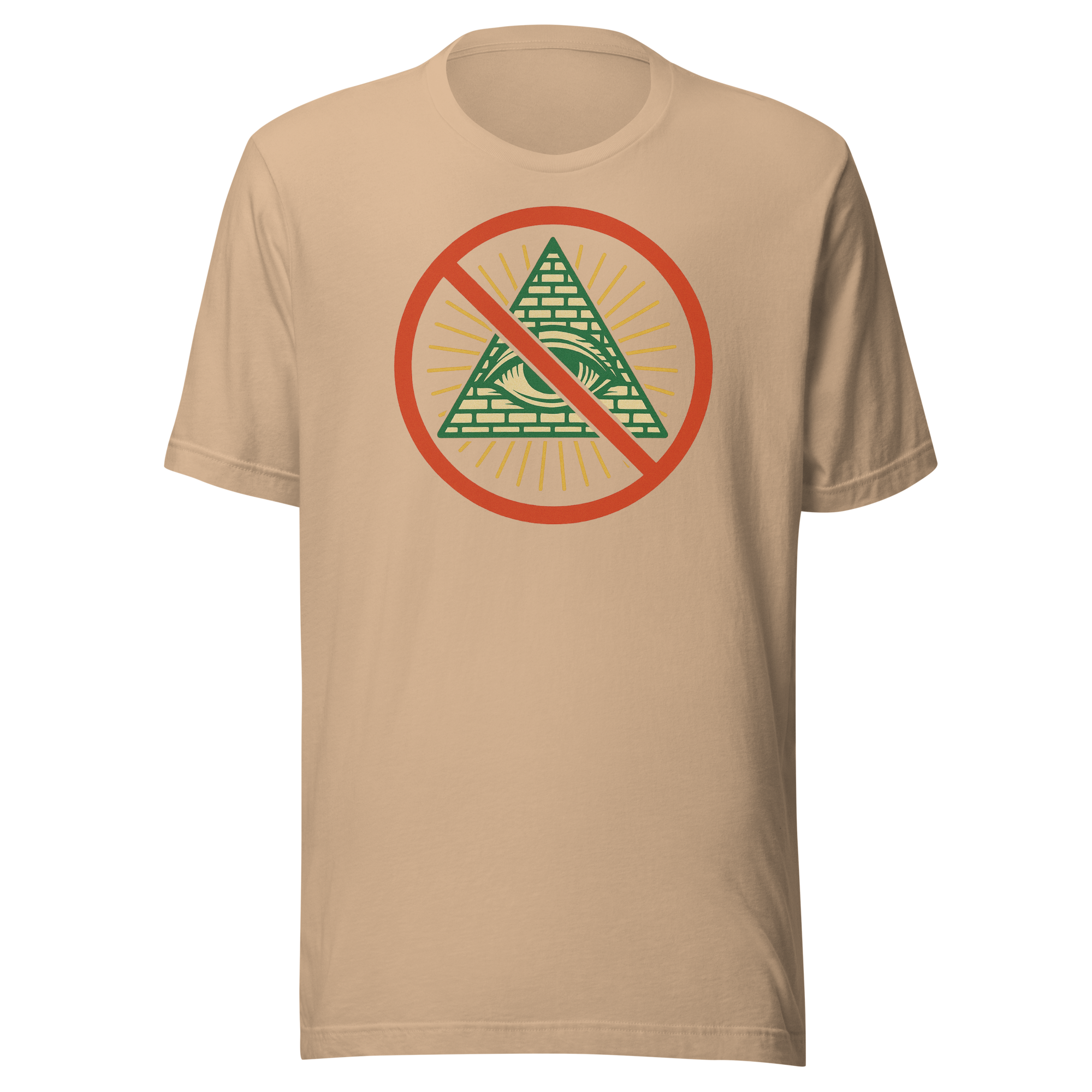 NO "EYE ON ME" – Anti-Illuminati Tee (Black, White, or Tan) -Unisex t-shirt - Image 2