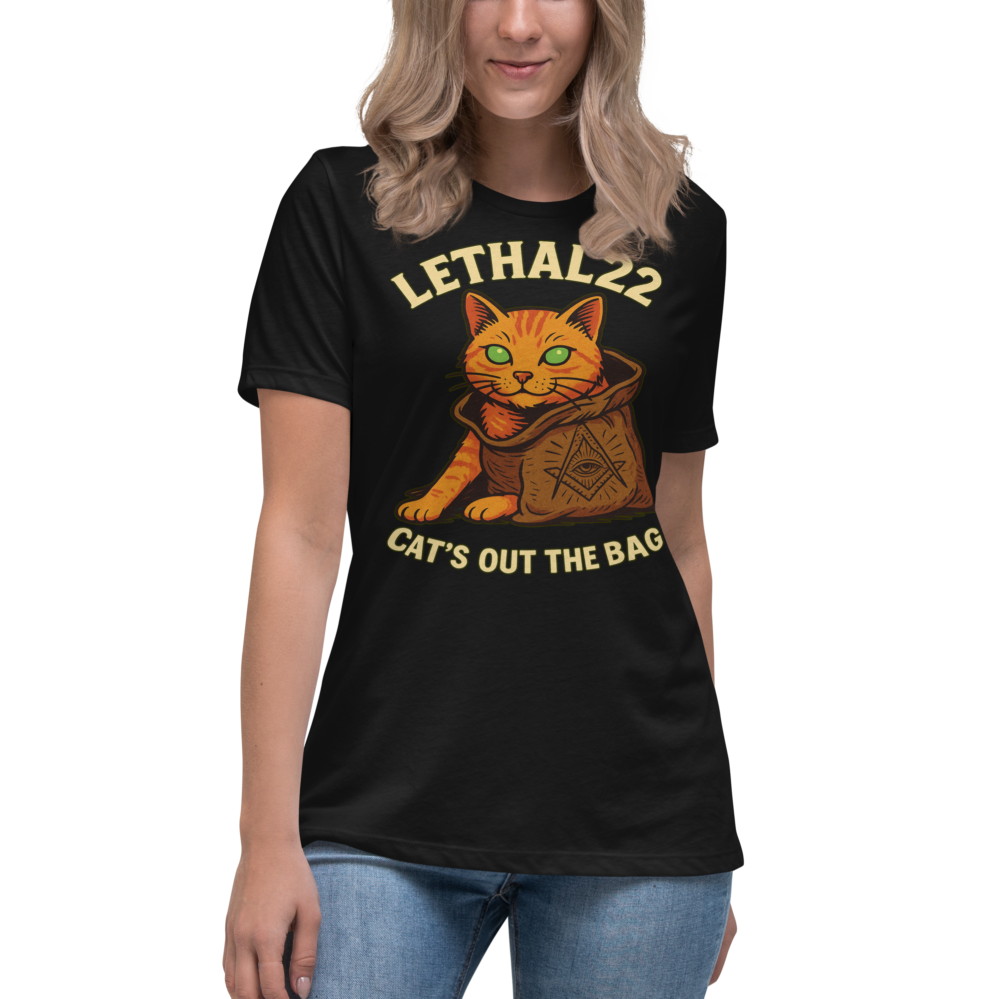 Cat’s Out The Bag - Women's Relaxed T-Shirt - Image 7