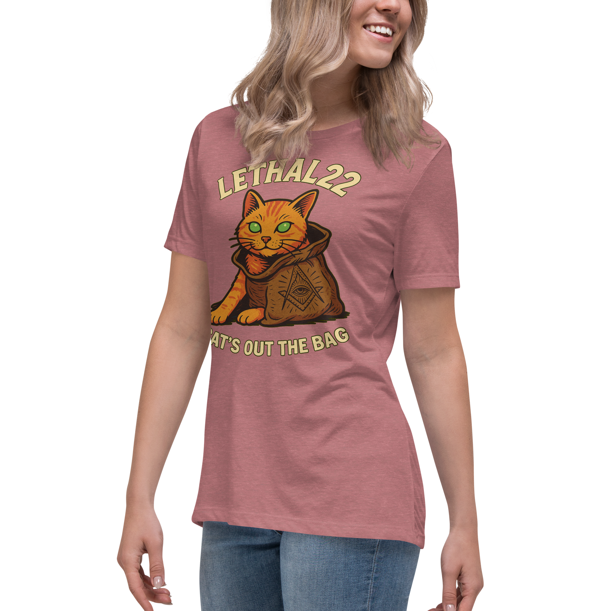 Cat’s Out The Bag - Women's Relaxed T-Shirt - Image 5